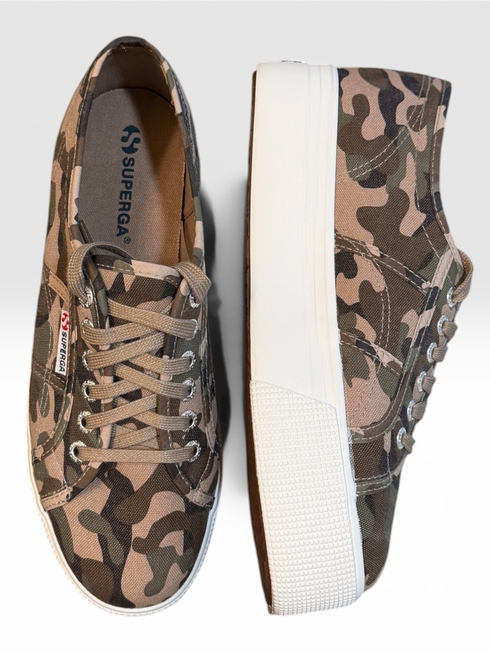 Superga 2790 Platform Sneakers Camo Canvas EU 39 US 8